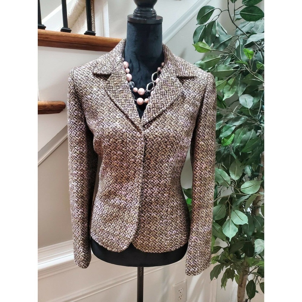 Grace Dane Lewis Women's Acrylic Long Sleeve Single Breasted Jacket Blazer 12P